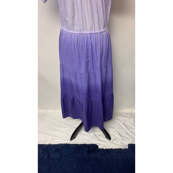 American Sweetheart Dress SZ L Purple Ombre Maxi Cottagecore Bohemian Fairy - Picture 5 of 12